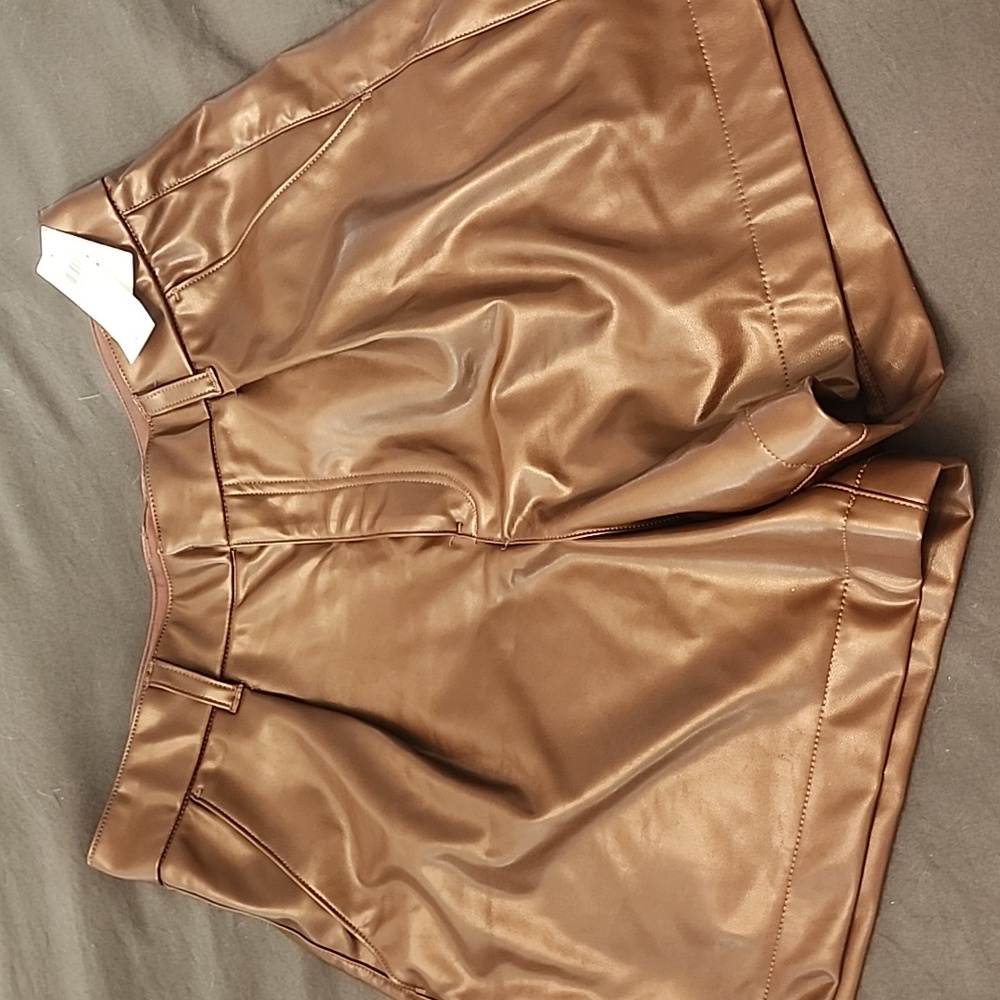 Nwt vegan leather shorts